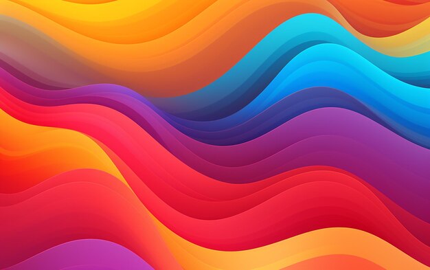 Photo vibrant wave pattern background