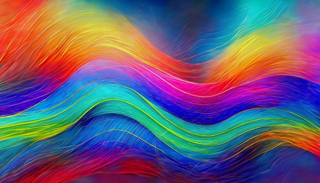 Vibrant Waves Abstract Full Frame in Color