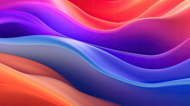 Vibrant Waves of Color in Abstract Art Generative AI