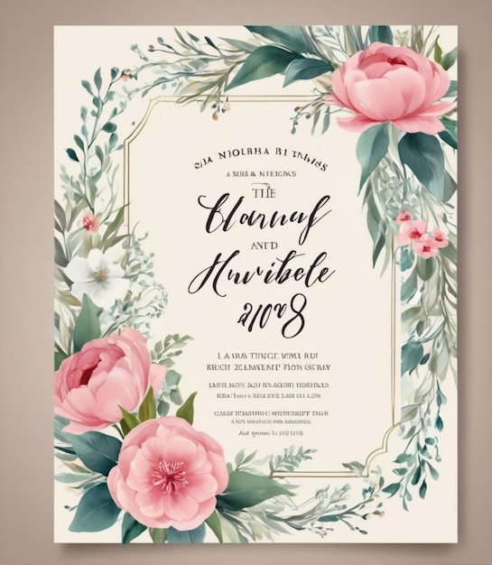 Vibrant Wedding Invitation Card Template Colorful Design Elements