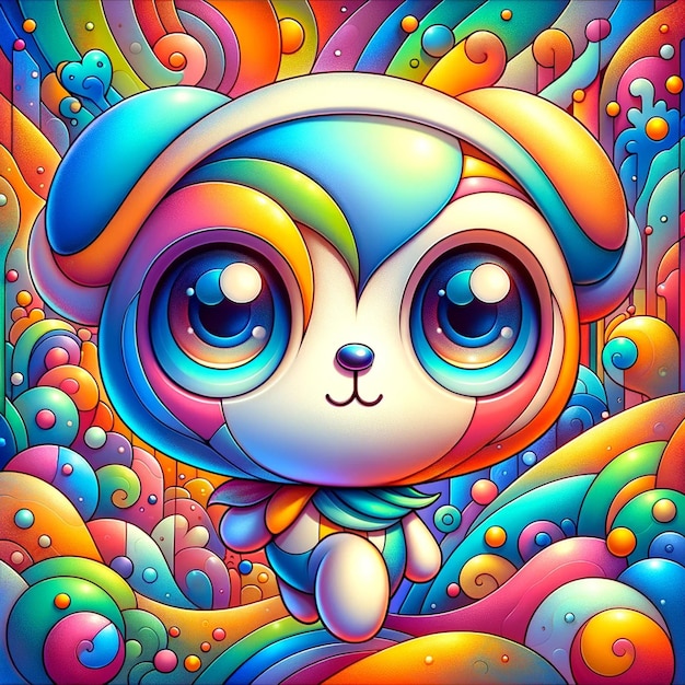 Vibrant Whimsy Panda