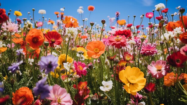 vibrant wildflower meadow showcases nature beauty