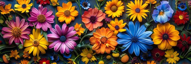 Foto vibrant wildflower tile pattern generatieve ai