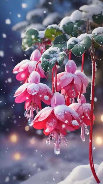 Vibrant Winter Pink Persian Cyclamen in Closeup Detail