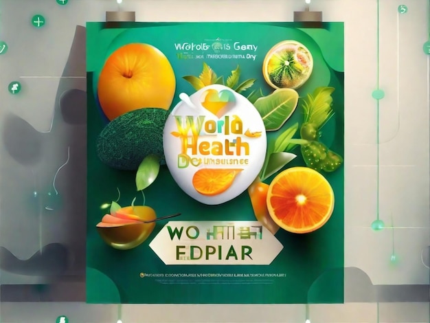 Photo vibrant world health day poster