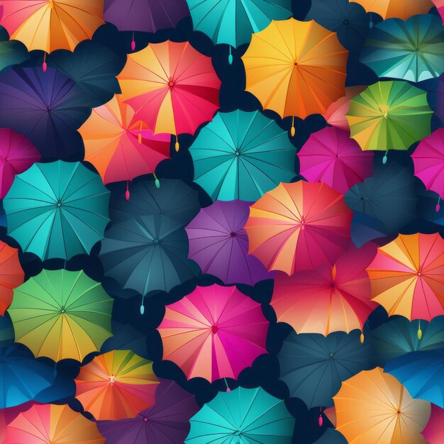 Photo the vibrant world of patterns exploring the colorful umbrella