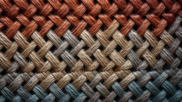 Vibrant Woven Cloth Texture With Contrasting Colors And Intricate Weaving