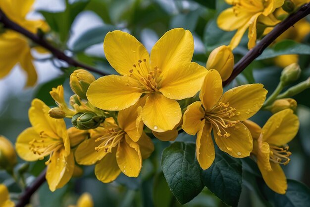 Foto fiori gialli vibranti da vicino