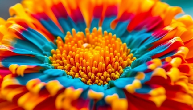 Vibrant yellow gerbera daisy a single flower in focus generated by ai