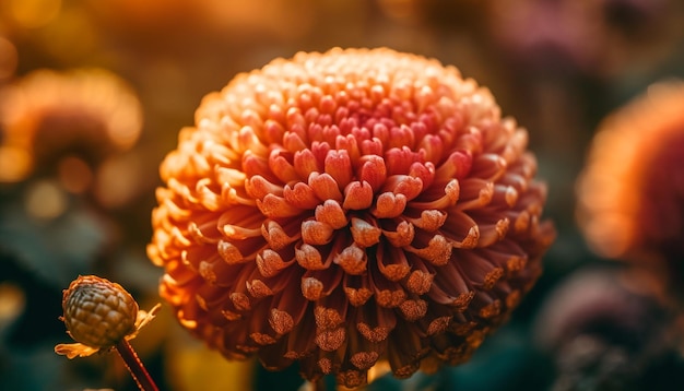 Vibrant yellow petals adorn single flower in natural meadow beauty generated by artificial intelligence