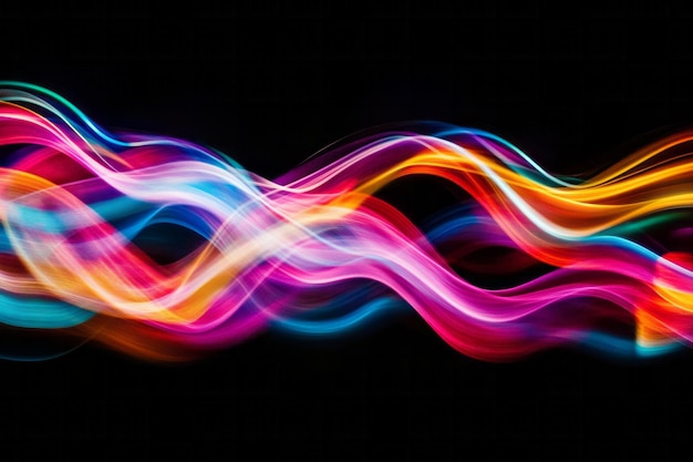 Vibrante abstracte lichtgolven