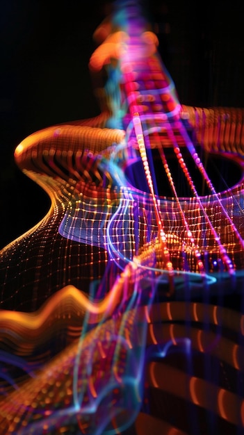 vibrating strings a visual representation of vibrating strings such as those on a guitar or piano