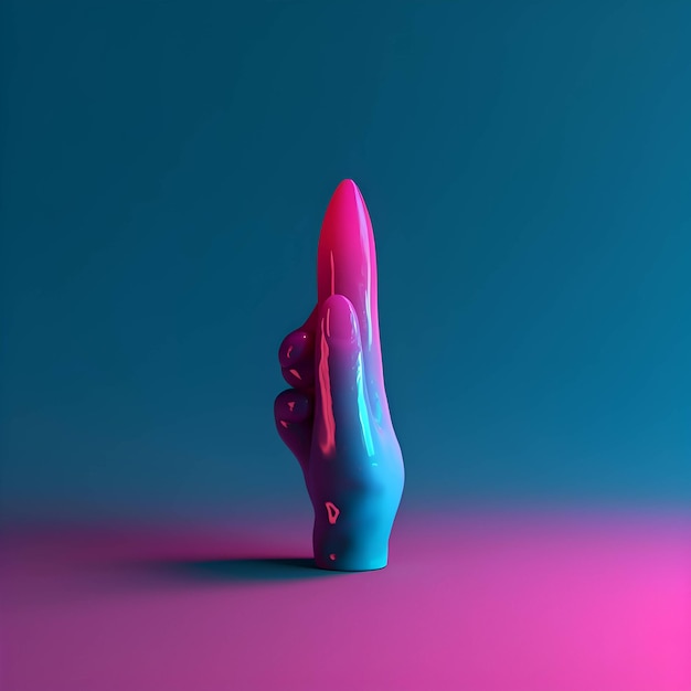 Vibrator on blue background 3D illustration Minimal style