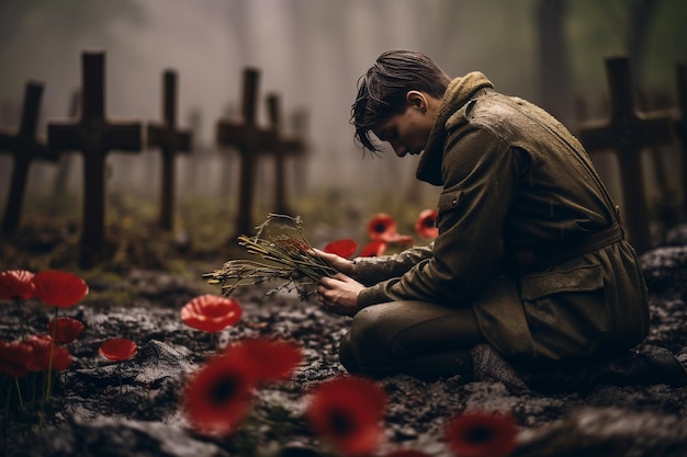 Foto vittime della prima guerra mondiale papaveri rossi e vittime della guerra