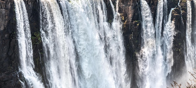 Victoria Falls MosioaTunya uitzicht vanaf de kant van Zimbabwe