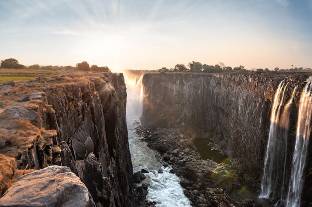 Victoria Falls MosioaTunya view from Zimbabwe side