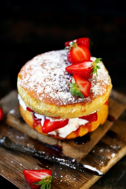 Victoria sponge cake.