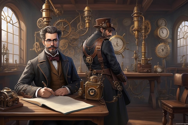 Victoriaanse Steampunk-studie