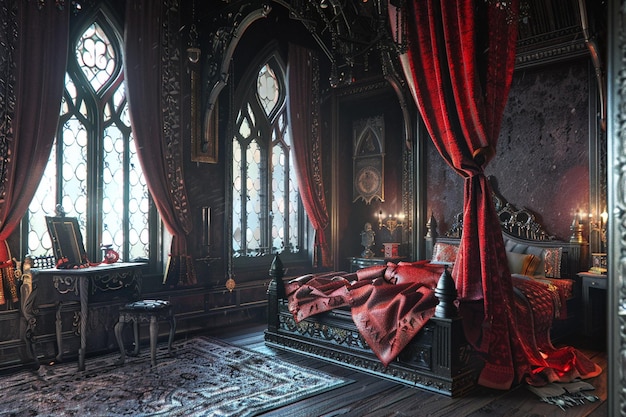 Photo victorian gothic castleinspired bedrooms octane re