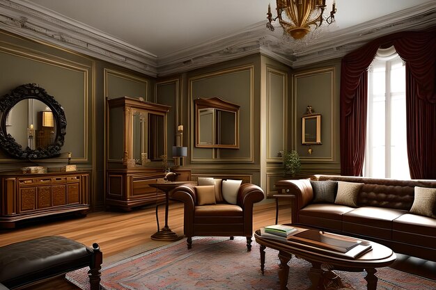 Victorian Interior Design Hyperrealistic Trending