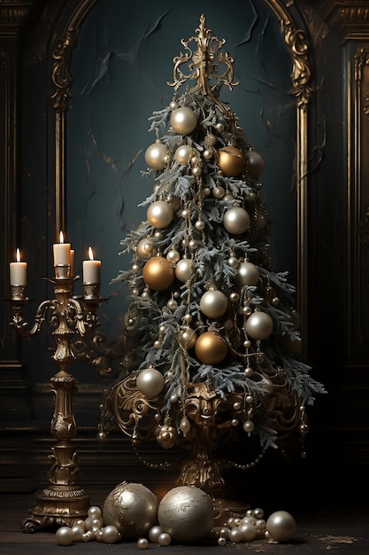 Victorian Opulence decoretion photography of christmas tree