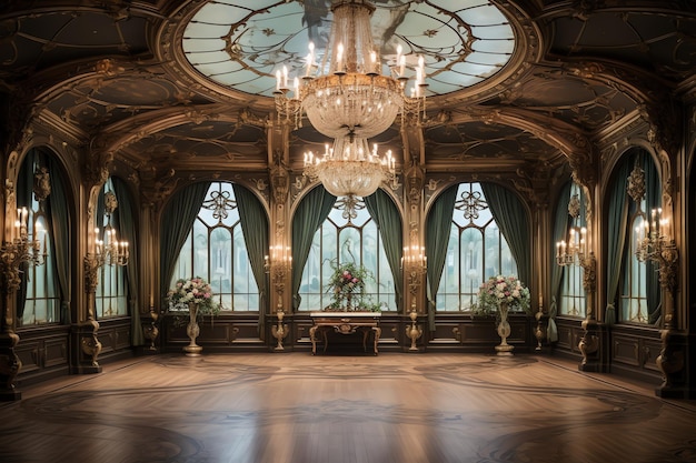 Photo victorian royal cottagecore elegant victorian ballroom