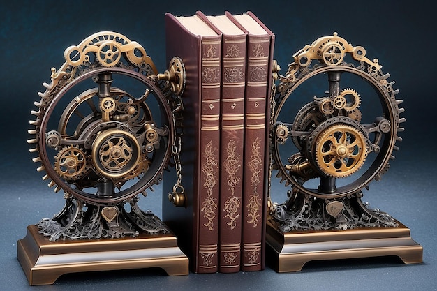 Victorian Steampunk Bookends