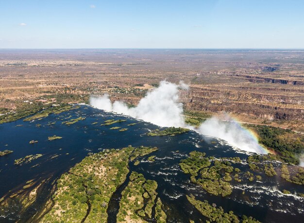 Victoriawatervallen op de Zambezi-rivier