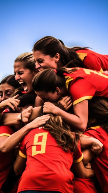スペインの女子サッカーの勝利
