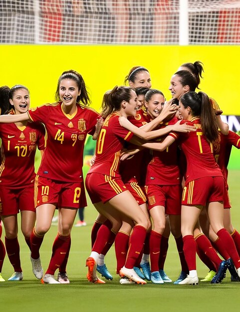 Victory for the spanish women's national football team generated by ai