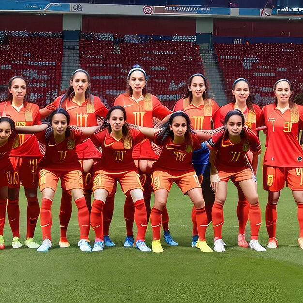 Premium AI Image | Victory for the Spanish women's national football team