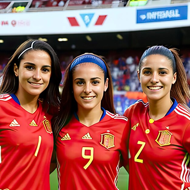 Foto vittoria per la nazionale di calcio femminile spagnola