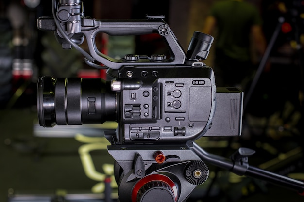 video camera in a film set