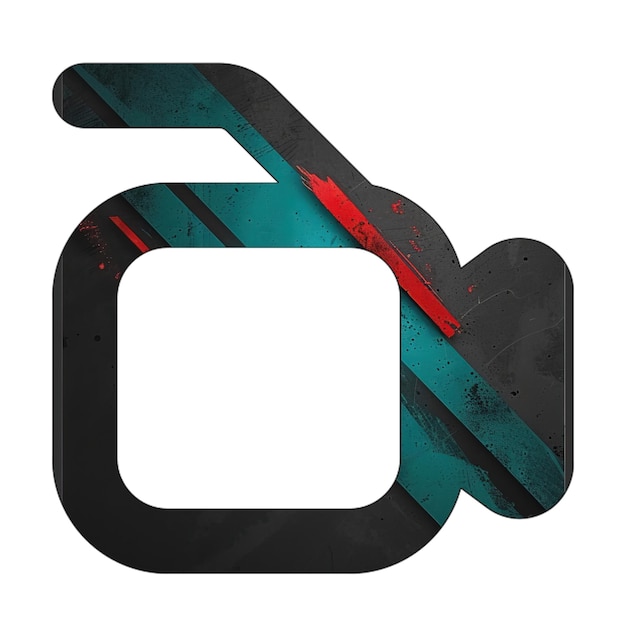 video camera icon diagonal black green red