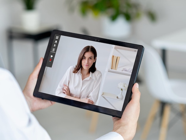 video conference business women meeting online