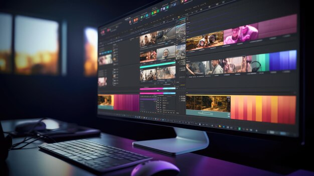 Video editing process Created With Generative AI Technology