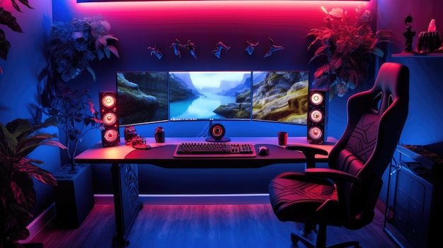 video gaming room