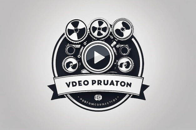 Photo video production company logo