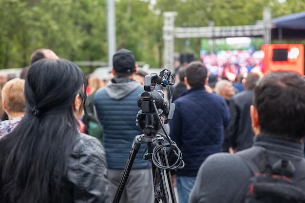 Video recording in a demonstration or concert