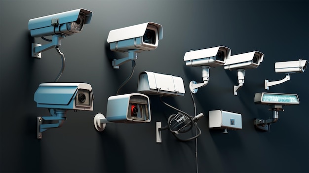 Photo video surveillance security cameras set