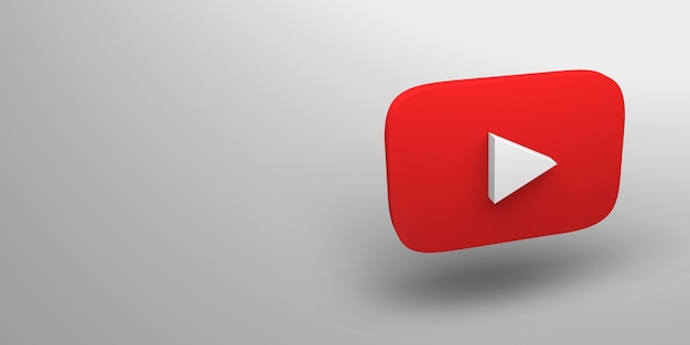 Video website logo 3d render