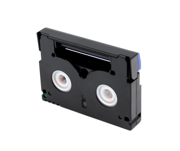 Videocassette standard miniDV isolated on a white background