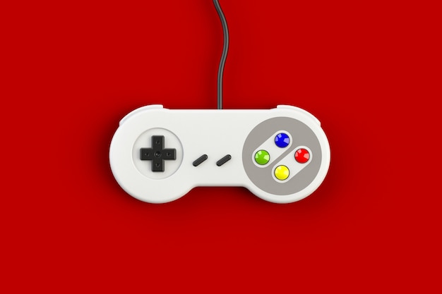 Videogameconsole GamePad op rood