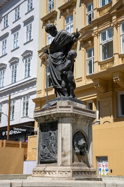 Vienna Austria June 13 2023 Joseph Fountain on Graben Street in the center of Vienna