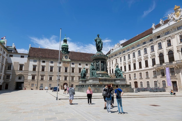 Vienna Austria June 13 2023 Monument to Kaiser Franz I on the square In der Burg in Vienna