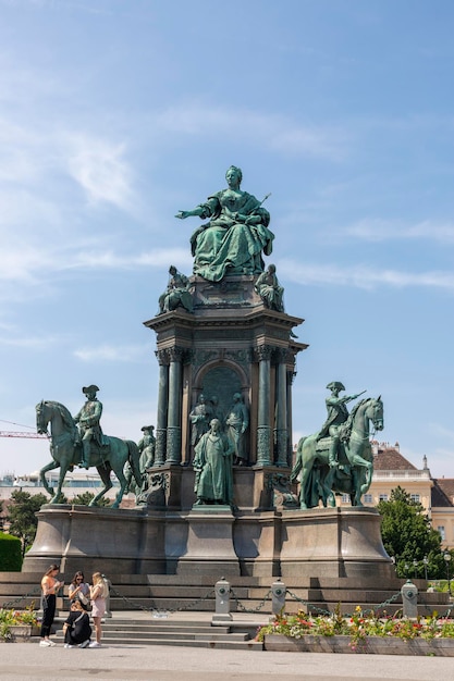 Vienna Austria June 20 2023 Monument to Empress Maria Theresa in Vienna