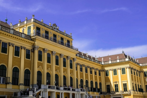 Vienna AustriaMay 2 2018  Baroque architectural detail of the Schonbrunn imperial palace