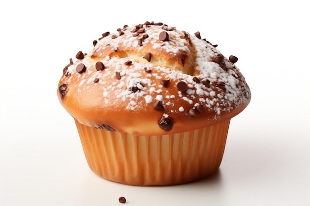 Viennese Muffin Pastry on Isolated Background Generative AI