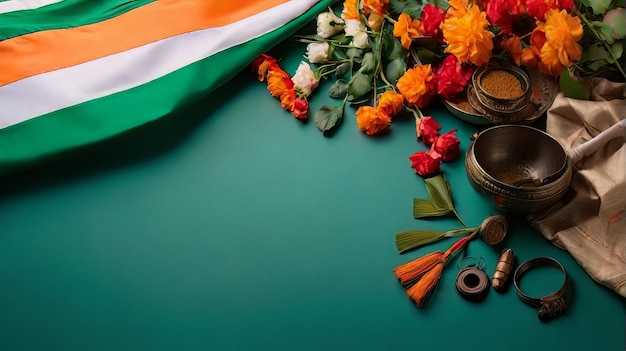 Foto vier de diversiteit van india met een prachtige illustratie van de republiek dag