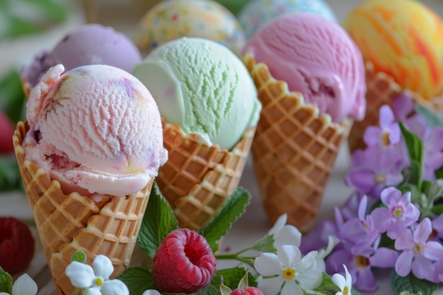 Vier de lente met onze speciale paasgelato selectie in handgemaakte wafelkegels.